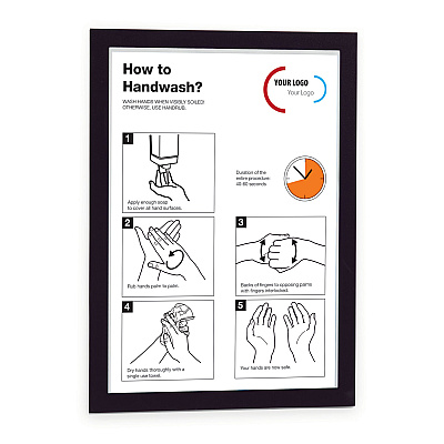 Durable DURAFRAME MAGNETIC Sign Holder Frame, 13.39 x 17.87, Black Frame, 2/Pack (464701)