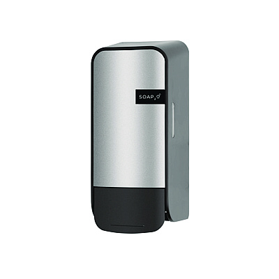 SOAP2O Wall Mounted Dispensers, 1,000 mL, 5 x 5 x 11, Black/Faux Stainless Steel, 12/Carton (SZO2100BS13SPR)