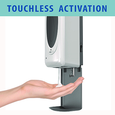 HLS Commercial Sanitizer Dispenser, 4.6 x 4.5 x 17, Silver (HLMHLSSDW01)