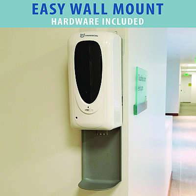 HLS Commercial Sanitizer Dispenser, 4.6 x 4.5 x 17, Silver (HLMHLSSDW01)