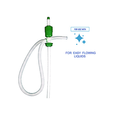 Boardwalk Drum Pump, 5 gpm, Plastic, 46" Tall, Clear, 25/Carton (BWK00423CT)