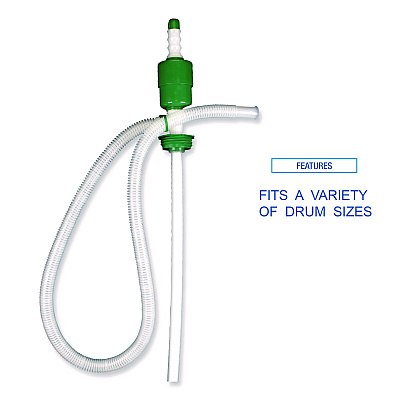 Boardwalk Drum Pump, 5 gpm, Plastic, 46" Tall, Clear, 25/Carton (BWK00423CT)