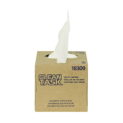 Sellars Absorbent Materials Absorbent Materials Absorbent Materials Clean Task Utility Wipers, 1-Ply, 9 x 10.25, White, 250 Sheets/Box, 24 Boxes/Carton (SLR18309)