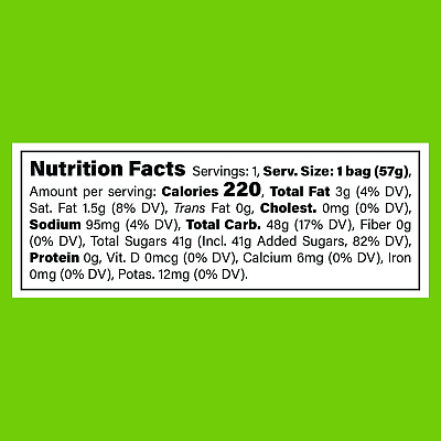 YumEarth Organic Sour Giggles, Assorted Flavors, 2 oz Bag, 12/Carton (GRR22002290)