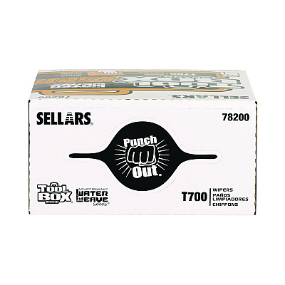 Sellars Absorbent Materials Absorbent Materials Absorbent Materials TOOLBOX WaterWeave T700 Wipers, 1-Ply, 8.27 x 16.5, White, 100 Sheets/Box, 8 Boxes/Carton (SLR78200)