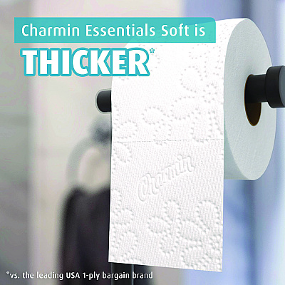 Charmin Essentials Soft Bathroom Tissue, Septic Safe, 2-Ply, White, 330 Sheets/Roll, 12 Rolls/Carton (PGC03154)