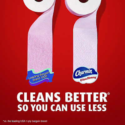Charmin Ultra Strong Bathroom Tissue, Septic Safe, 2-Ply, White, 330 Sheets/Roll, 6 Rolls/Pack, 3 Packs/Carton (PGC13449)