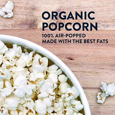 LesserEvil Himalayan Pink Salt Organic Popcorn, Salt, 0.46 oz Bag, 24/Carton (GRR22001053)