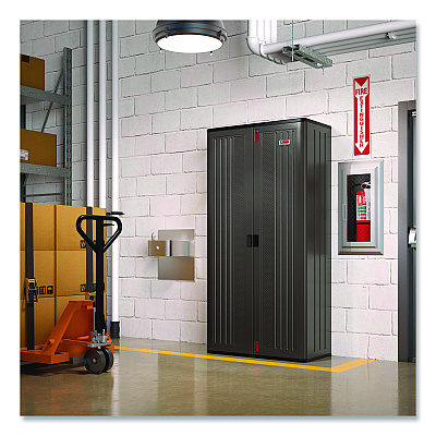 Suncast Commercial Mega Tall Storage Cabinet, 40 x 20.25 x 80.25, Gray (SUABMCCPD8004)