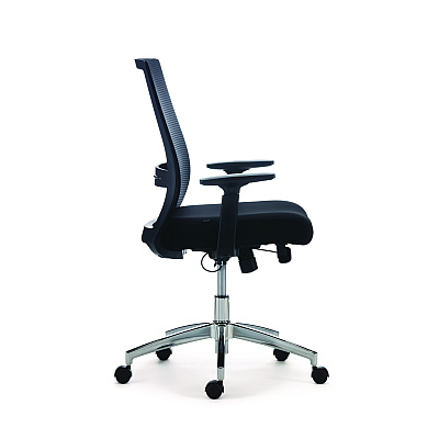 Alera Ashdale Ergonomic Fabric Swivel Task Chair, Supports Up to 275 lb, 18.15 to 21.89 Seat Height, Black Seat/Back, Black Base (ALEAD41BME17)