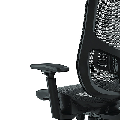 Alera Hollins Ergonomic Mesh Swivel Task Chair, Supports Up to 275 lb, 18.57 to 22.54 Seat Height, Black Seat/Back, Black Base (ALEHL42BME18)