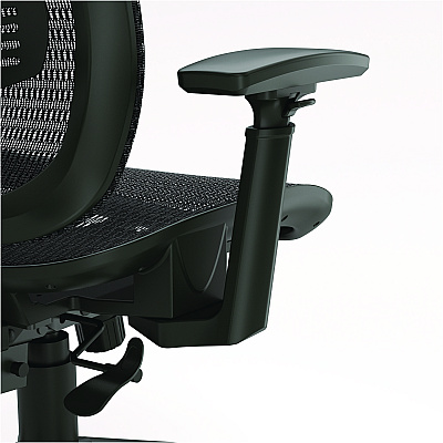 Alera Hollins Ergonomic Mesh Swivel Task Chair, Supports Up to 275 lb, 18.57 to 22.54 Seat Height, Black Seat/Back, Black Base (ALEHL42BME18)