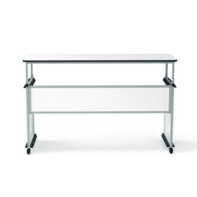 Luxor Modular Teacher's Desk, 60.25 x 21 x 32 to 38, White (LXODTTB002)