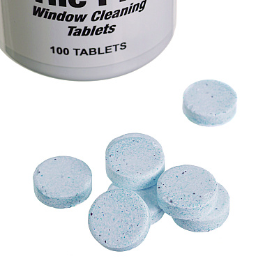 Unger Pill Window Cleaning Tablets, 100 Tablets/Bottle (UNGPLBTLEA)