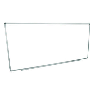 Luxor Wall-Mounted Magnetic Whiteboard, 96" x 40", White Surface, Silver Aluminum Frame (LXOWB9640W)