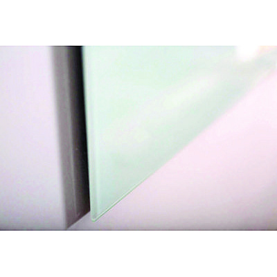 Luxor Magnetic Wall-Mounted Glass Board, 96" x 48", White Surface, Frameless (LXOWGB9648M)