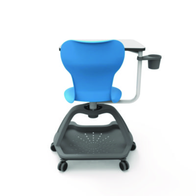 Luxor Classroom Series All-In-One Student Desk and Chair, Supports Up to 330 lb, 19" Seat Height, Blue Seat/Back, Gray Base (LXOSTDENTMTACHR)