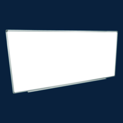 Luxor Wall-Mounted Magnetic Whiteboard, 96" x 40", White Surface, Silver Aluminum Frame (LXOWB9640W)