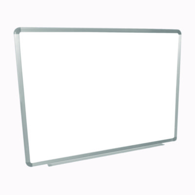 Luxor Wall-Mounted Magnetic Whiteboard, 48" x 36", White Surface, Silver Aluminum Frame (LXOWB4836W)