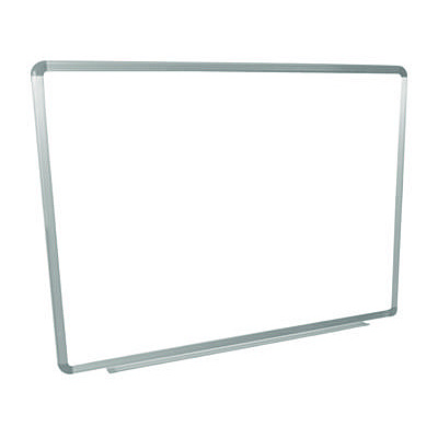 Luxor Wall-Mounted Magnetic Whiteboard, 48" x 36", White Surface, Silver Aluminum Frame (LXOWB4836W)