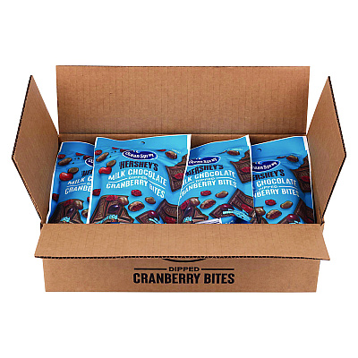 Ocean Spray Milk Chocolate Dipped Cranberry Bites, Cranberry/Chocolate, 5 oz Bag, 12/Carton (GRR22002299)