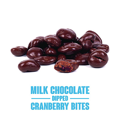 Ocean Spray Milk Chocolate Dipped Cranberry Bites, Cranberry/Chocolate, 5 oz Bag, 12/Carton (GRR22002299)