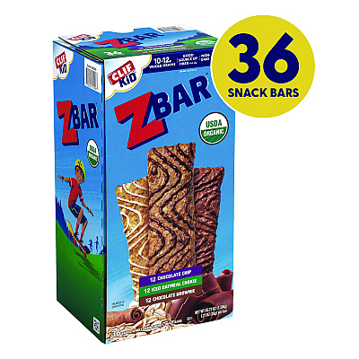 CLIF Bar Kid Organic Zbar Granola Bars Variety Pack, Assorted Flavors, 1.27 oz Bar, 36/Carton (GRR22002341)