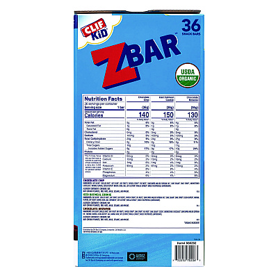 CLIF Bar Kid Organic Zbar Granola Bars Variety Pack, Assorted Flavors, 1.27 oz Bar, 36/Carton (GRR22002341)