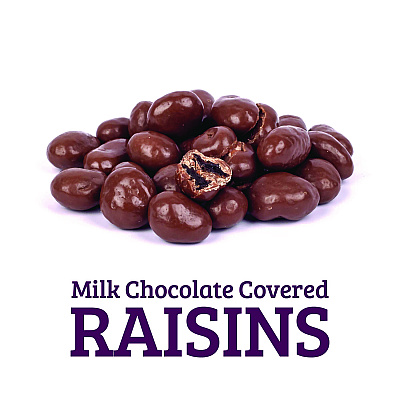 Wellsley Farms Milk Chocolate Covered Raisins, 50 oz Jar (GRR22002345)