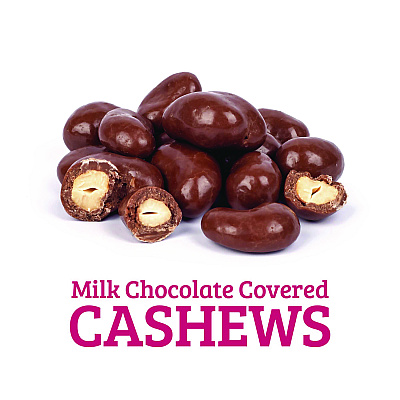 Wellsley Farms Milk Chocolate Covered Cashews, 44 oz Jar (GRR22002346)