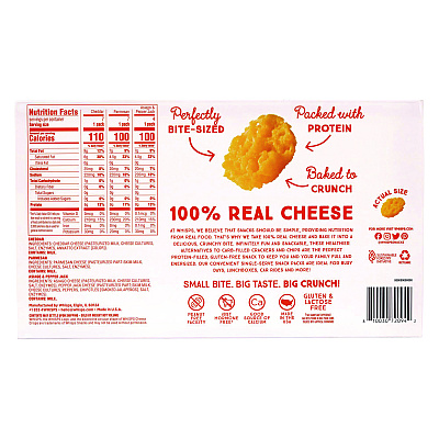Whisps Baked Cheese Bites Variety Snack Packs, Assorted Flavors, 0.63 oz Packet, 18/Carton (GRR22002347)
