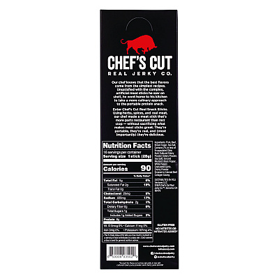 Chefs Cut Real Jerky Original Smokehouse Beef & Pork Meat Stick, 1 oz Individually Wrapped, 16/Carton (GRR22002354)