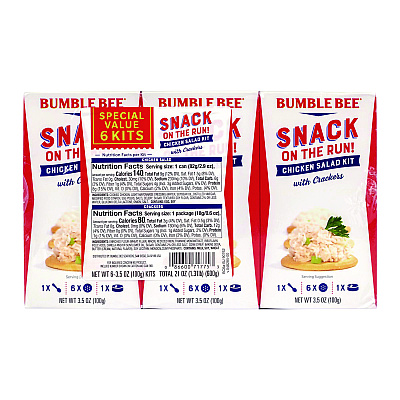 Bumble Bee Snack on the Run Chicken Salad Kit with Crackers, 3.5 oz Box, 6/Carton (GRR22002355)