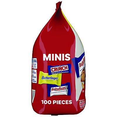 Butterfinger Assorted Party Candy Pack Mini, Chocolate, 35.7 oz Bag, 100 Pieces (GRR22002356)