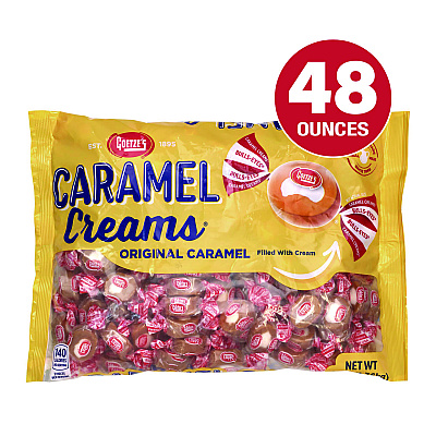 Goetzes Caramel Creams Candy, Caramel, 48 oz Bag (GRR22002357)