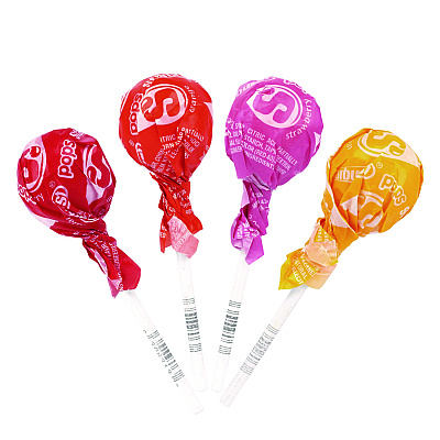 Starburst Pops Fruit Chew Filled Lollipops Variety Pack, Assorted Flavors, 0.6 oz Individually Wrapped Lollipops, 100/Carton (GRR22002358)