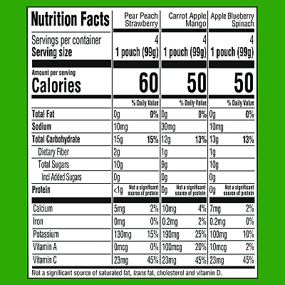 Gerber Organic 2nd Foods Baby Food Pouches, Assorted Flavors, 3.5 oz Pouch, 12/Carton (GRR22002367)