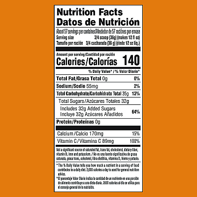 Tang Orange Drink Mix, Orange, 72 oz Tub (GRR22002373)