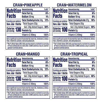 Ocean Spray Tropical Variety Pack, Assorted Flavors, 10 oz Bottle, 24/Carton (GRR22002377)