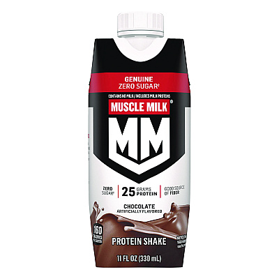 Muscle Milk Genuine Chocolate Protein Shake, 11 oz Carton, 18/Carton (GRR22002378)