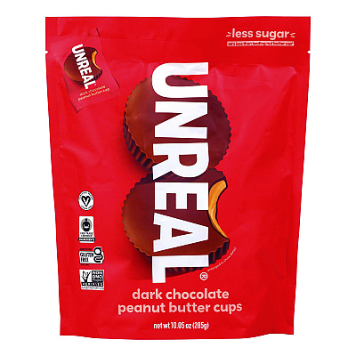 UNREAL Dark Chocolate Coconut Minis and PB Cups Variety, 11.1 oz Bag (Dk Chocolate Coconut), 10.05 oz Bag (Dk Chocolate PB), 2/CT (GRR60003006)