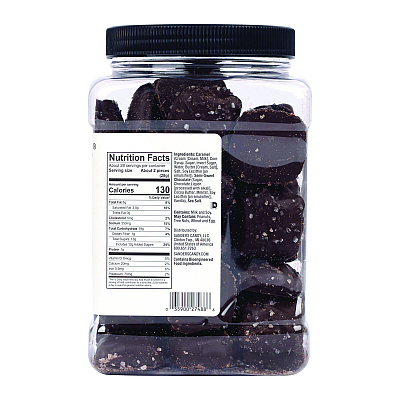 Performance Food Group Dark Chocolate Caramel Sea Salt Tub, Dark Chocolate Caramel, 28 oz Tub (GRR22002313)