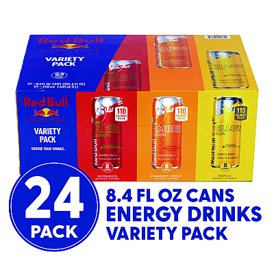 Red Bull Editions Variety Pack, Assorted Flavors, 8.4 oz Can, 24/Carton (GRR22002380)