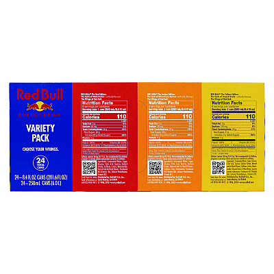 Red Bull Editions Variety Pack, Assorted Flavors, 8.4 oz Can, 24/Carton (GRR22002380)