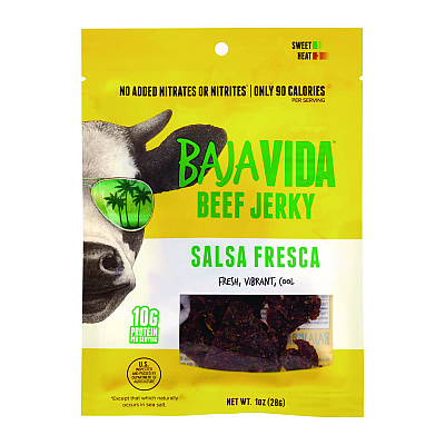 Baja Jerky Beef Jerky Salsa Fresca Snack Pack, Salsa Fresca, 1 oz Packet, 12/Carton (GRR22002305)