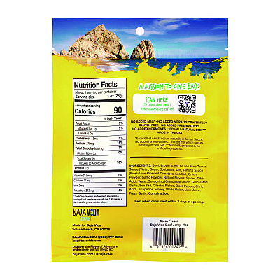 Baja Jerky Beef Jerky Salsa Fresca Snack Pack, Salsa Fresca, 1 oz Packet, 12/Carton (GRR22002305)