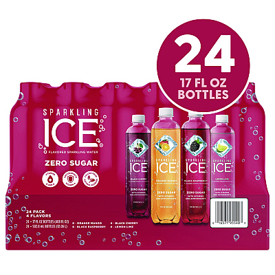 Sparkling ICE Fruit Frenzy Variety Pack, Assorted Flavors, 17 oz Bottle 24/Carton (GRR22002383)