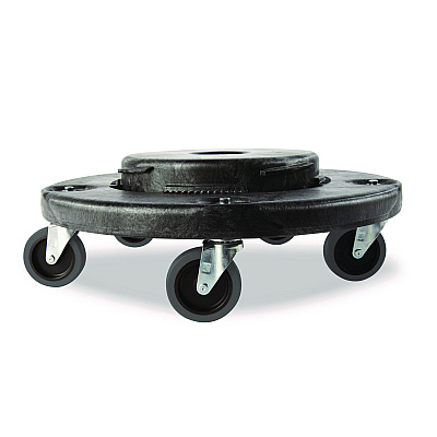Rubbermaid Commercial 3" Swivel Caster, Grip Ring Stem, 3" Wheel, Black/Gray (SGS2640M10000)