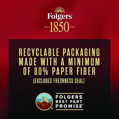 1850 Coffee, Trailblazer, 12 oz Bag, 6/Carton (FOL62881)