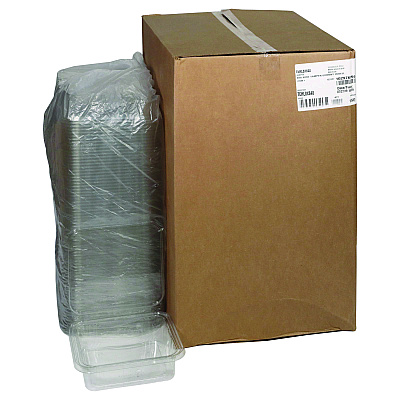 Pactiv Evergreen EarthChoice Tamper Evident Recycled Hinged Lid Deli Container, 48 oz, 8.3 x 7.87 x 2.38, Clear, Plastic, 150/Carton (PCTTEHL8X848)